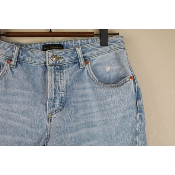 House of Harlow 1960 Womens Distressed Denim Short Size 26 Mid-Rise Light Blue - Picture 4 of 11